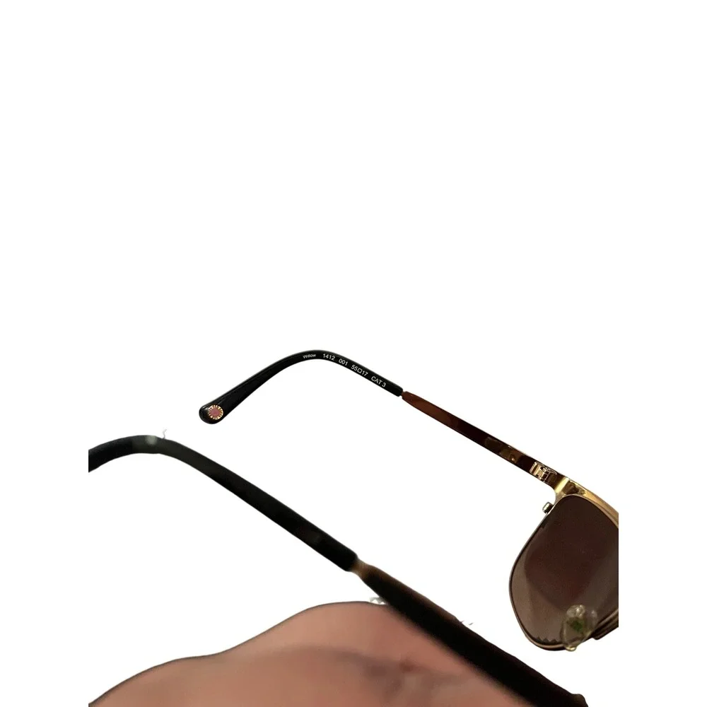 Ted Baker Willow 1412 001 Sunglasses Black Rose Gold Cat Eye Brown Gradient Lens